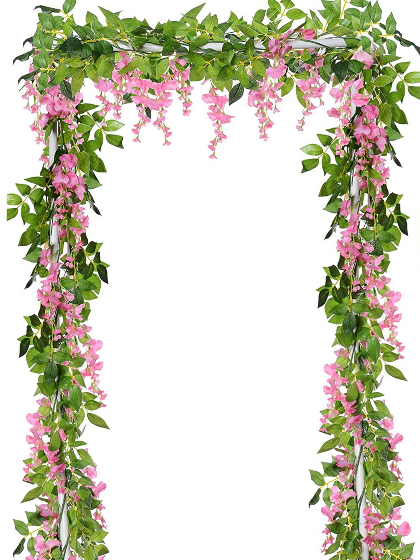 1/3/5pcs Artificial Green Plant Vine Leaves Garland For Wedding Decor, Home Decor For Living Room, Bedroom, Restaurant, Birthday Party