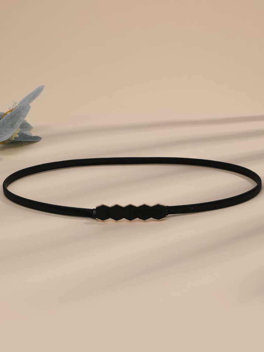 1PC Simple Style Geometric Decor Belt Skinny Belt For Coats And Dresses Summer, School