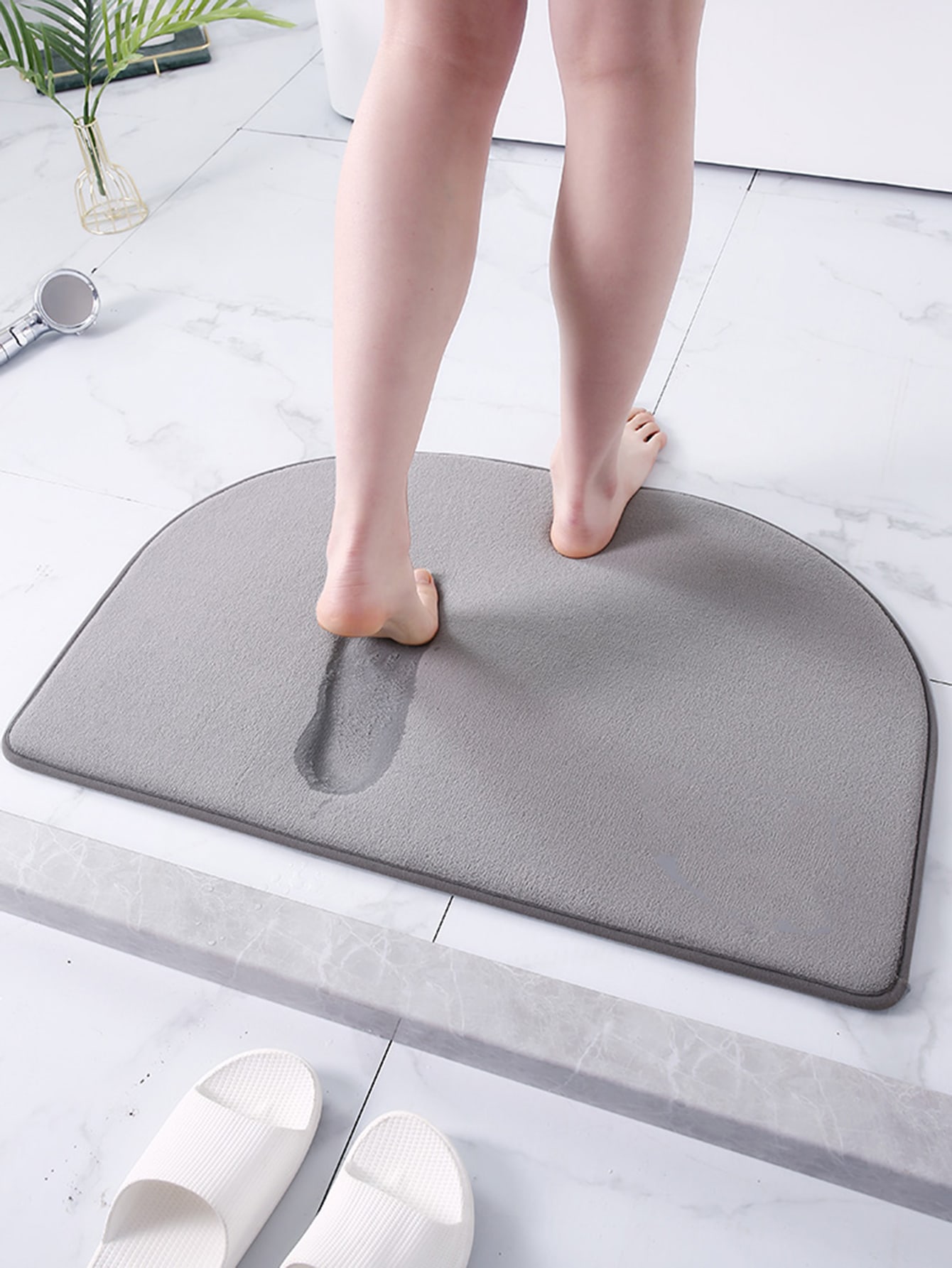 1pc Plain Antislip Bath Rug