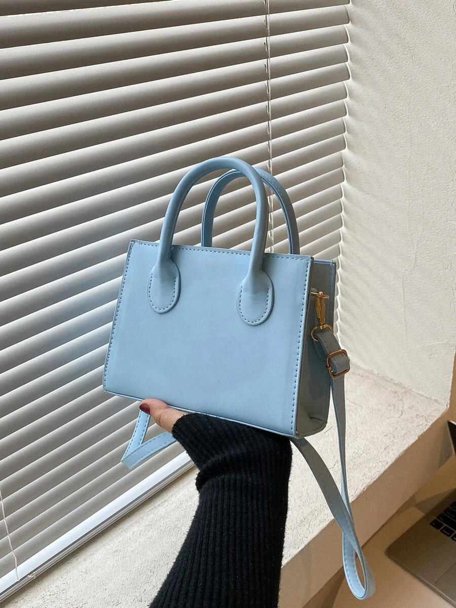 Bolsa cuadrada minimalista doble asa