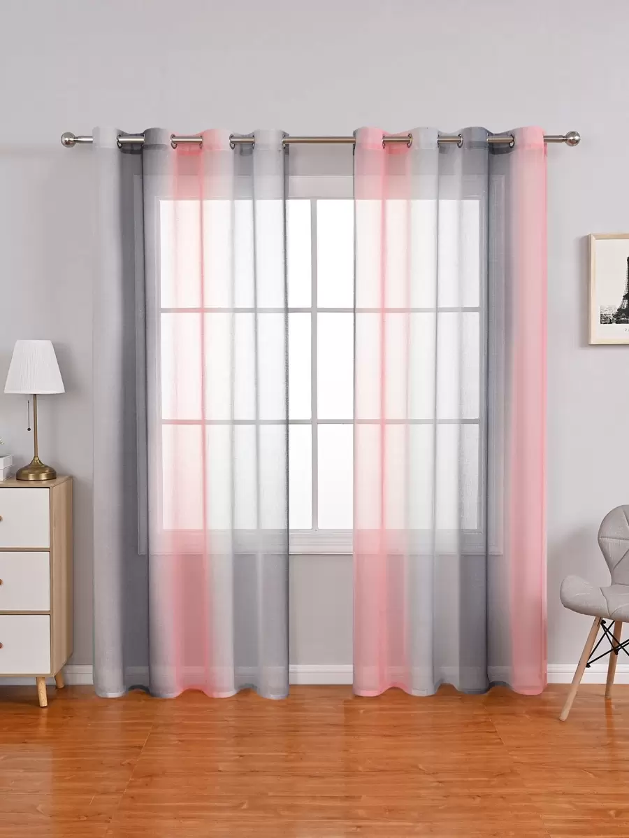 Gradient Color Single Panel Sheer Curtain