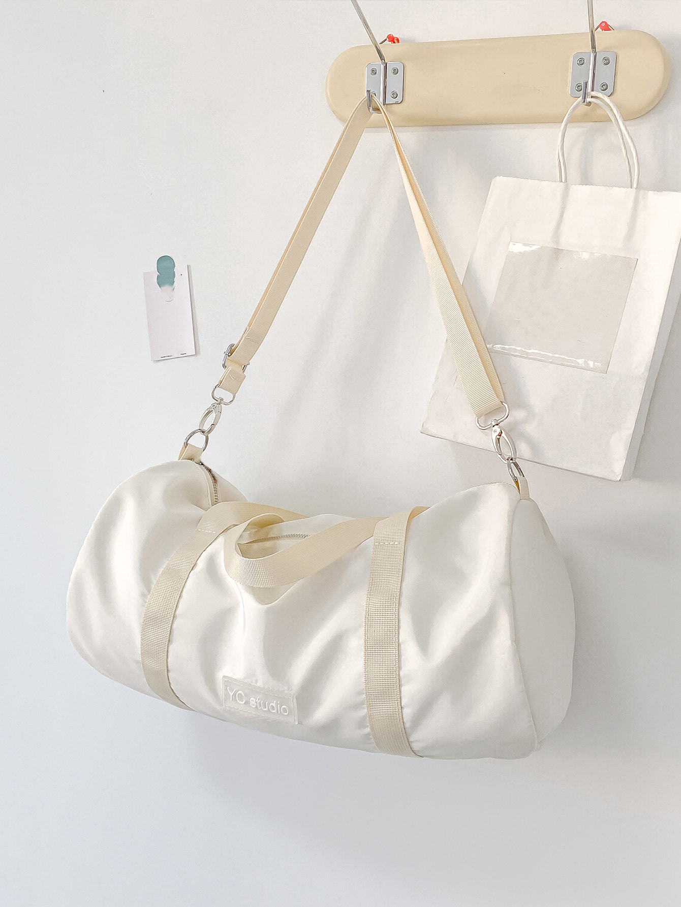 Letter Patch Decor Duffel Bag