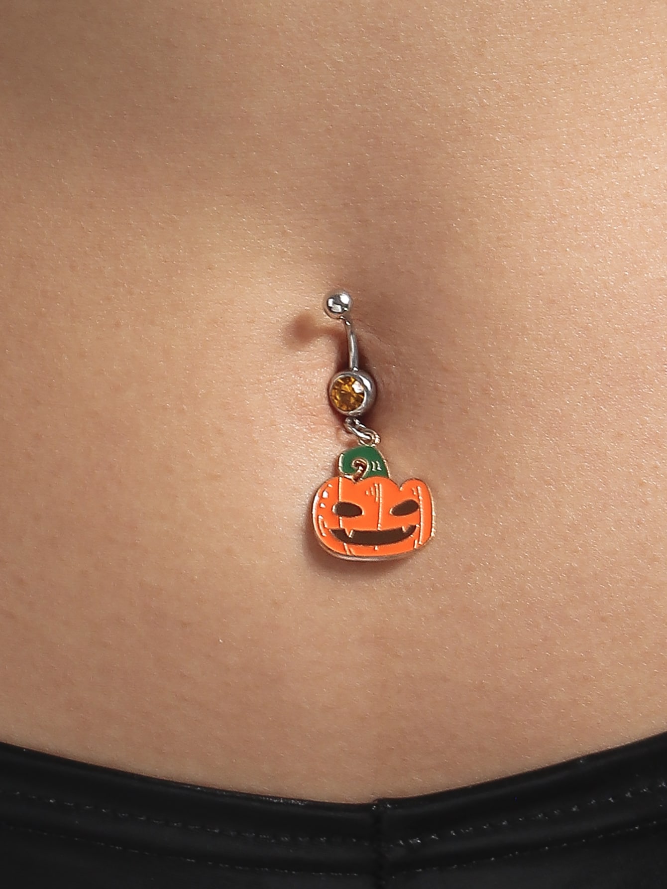 Anillo de vientre Halloween calabaza accesorio con diseño de diamante Anillo de vientre Halloween calabaza accesorio con diseño de diamante