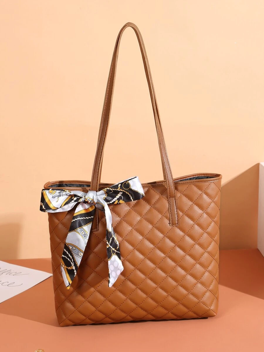 Cachecol Skinny Decoração Argyle Saco Quadrado Acolchoado