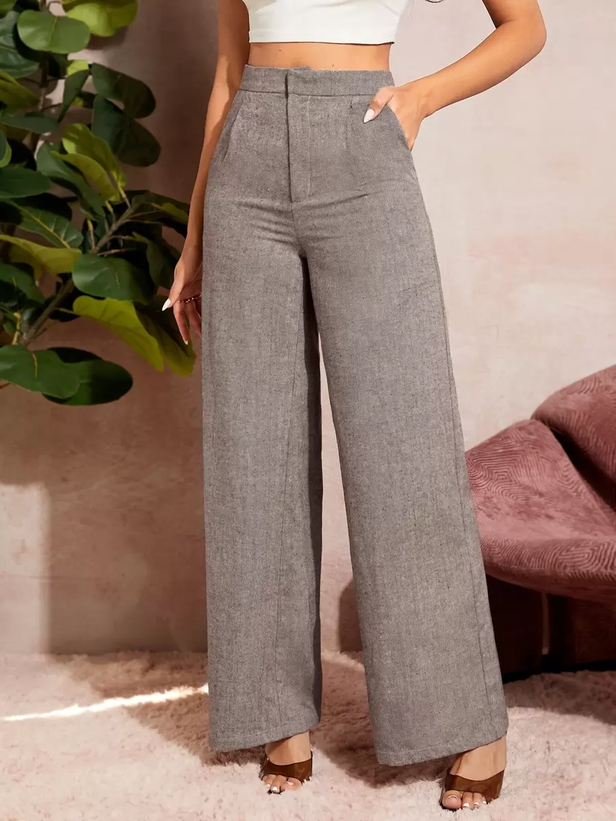 Firerie Women Commuting High Waist Wide Leg Pants