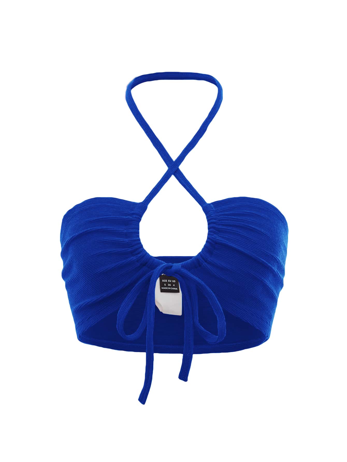 SHEIN ICON Top De Verano Y2k Halter Sin Espalda Delantera Cruzada Con Nudo