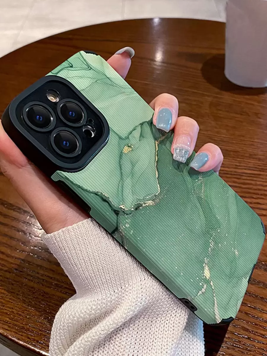Apple Green Marble Pattern Phone Case Compatible With IPhone 11,IPhone 14 Pro Max,IPhone 13