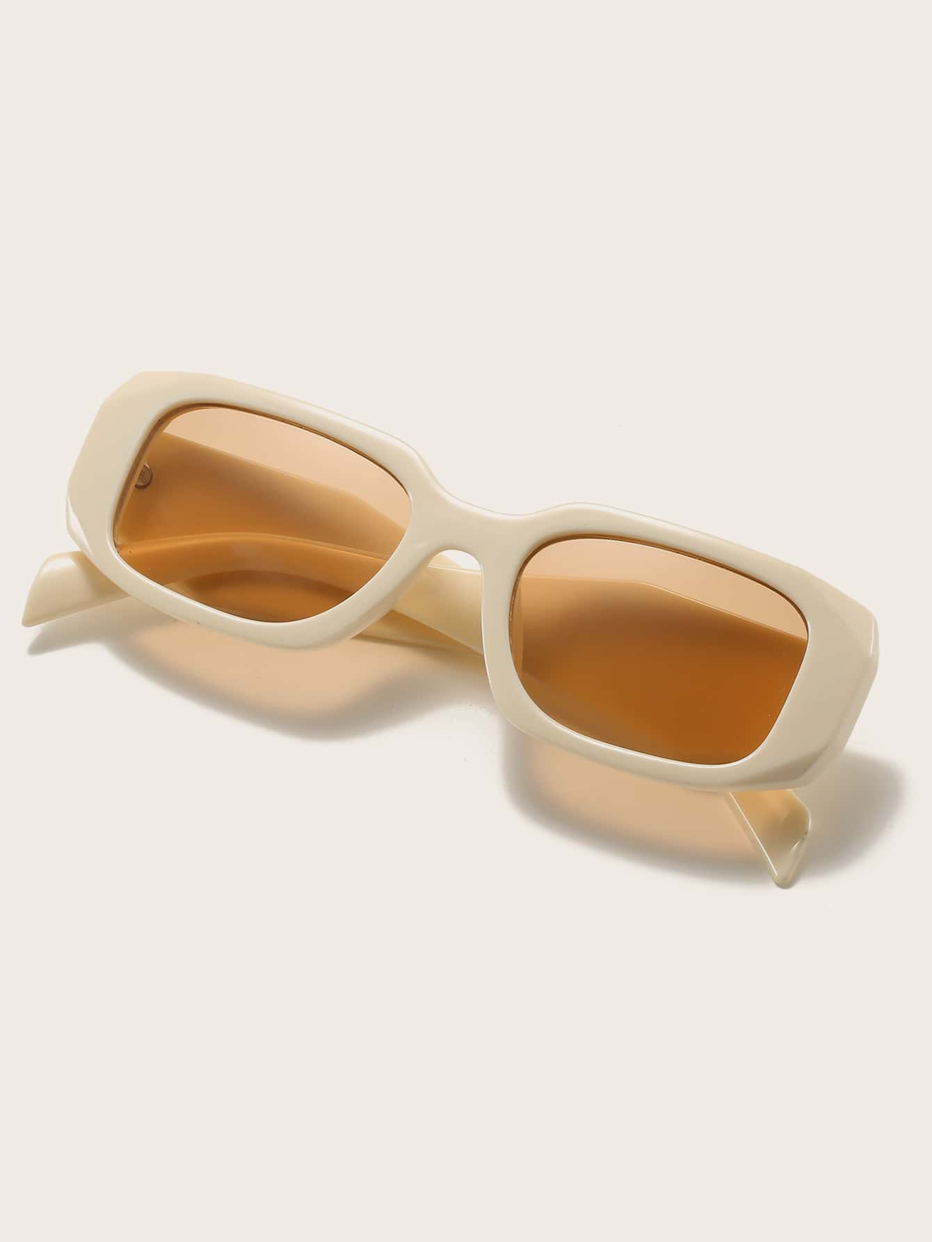 1pc Women's Plastic Bohemian Style Square Fashion Glasses, Fashion Outdoor Travel Accessory For Summer Beach Vacation,Outdoor,Travel