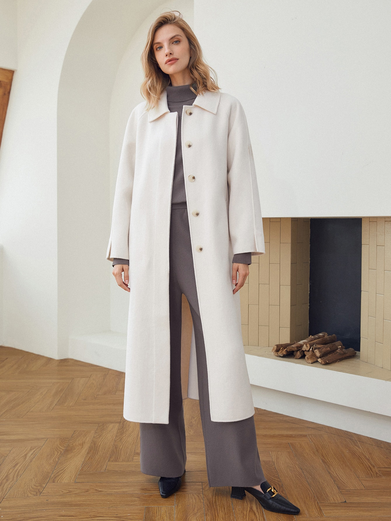 【THE MOZZ】Loafit Knit Baggy Pants Baggy Pants - Alabaster – Nikki Chasin