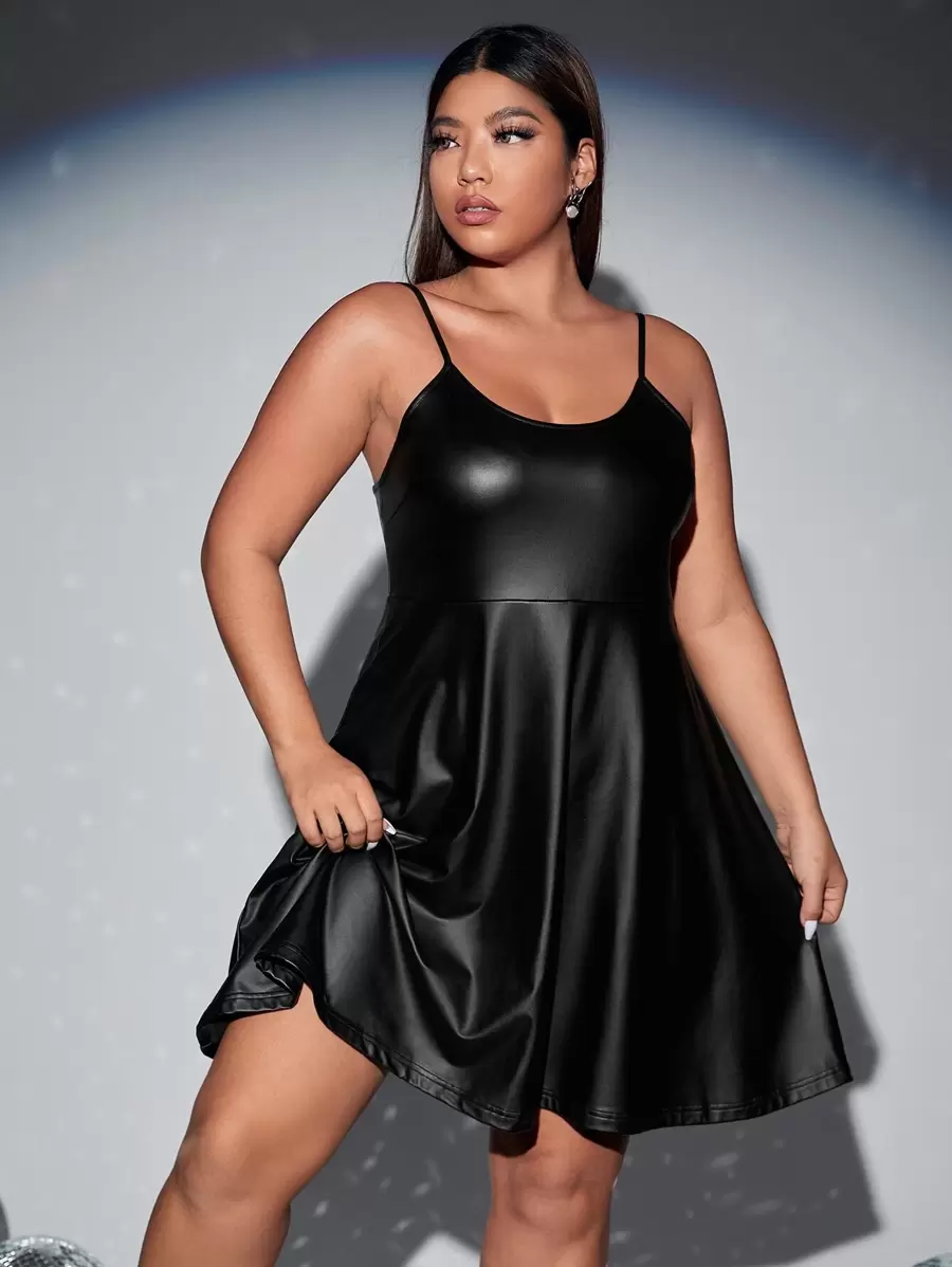 SHEIN BAE Sukienki plus size Zmarszczone szycie Prosty Elegancki