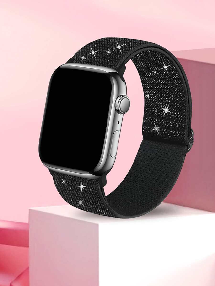 Bracelet de montre ajustable en nylon brillant et extensible comme cadeau pour les étudiants retournant à l'école