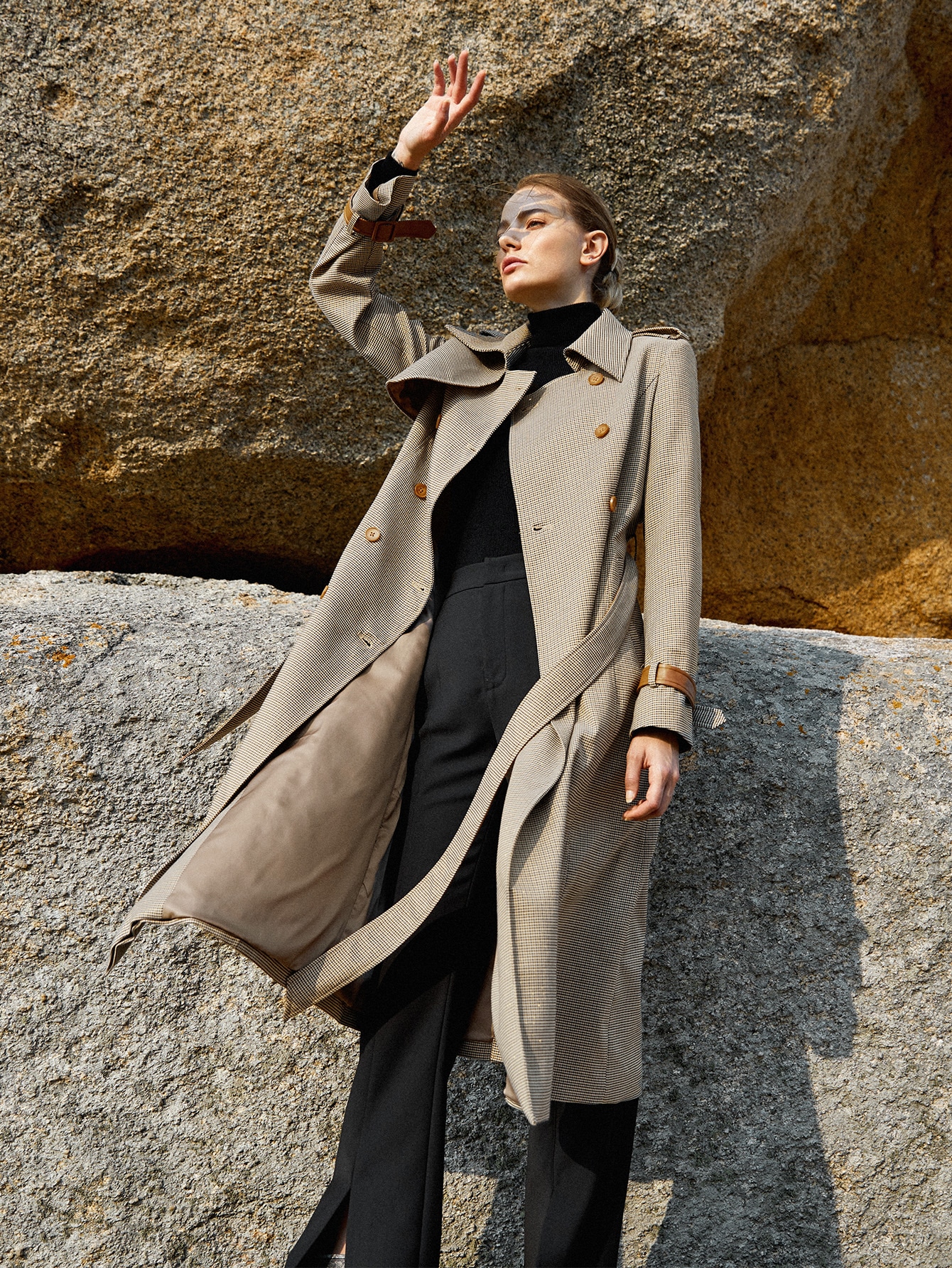 Belted Dress Trench Coat Sサイズ ☆未使用（タグ付） Herlipto Belted Dress トレンチコートS