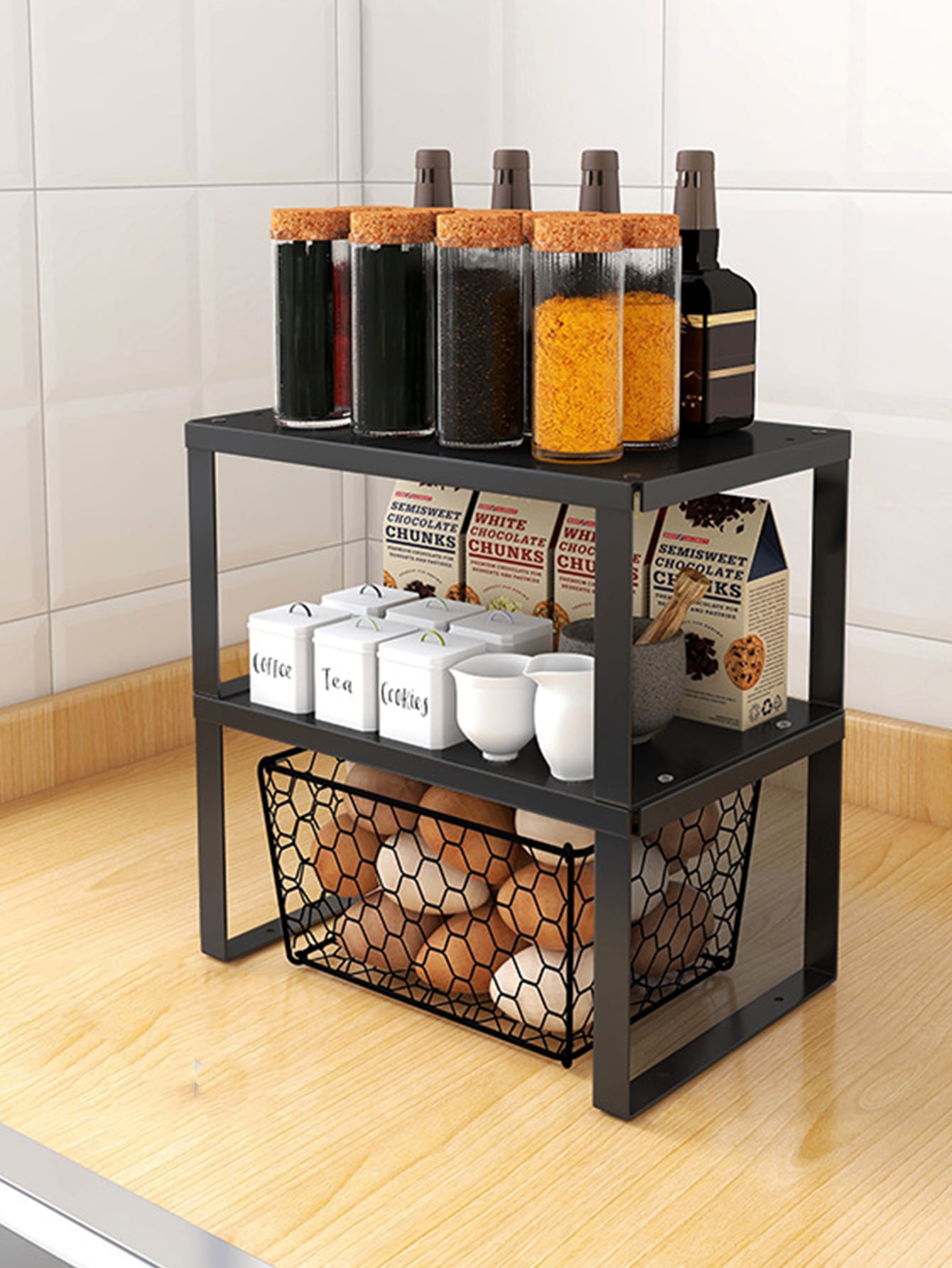 1pc Multifunction Kitchen Storage Rack