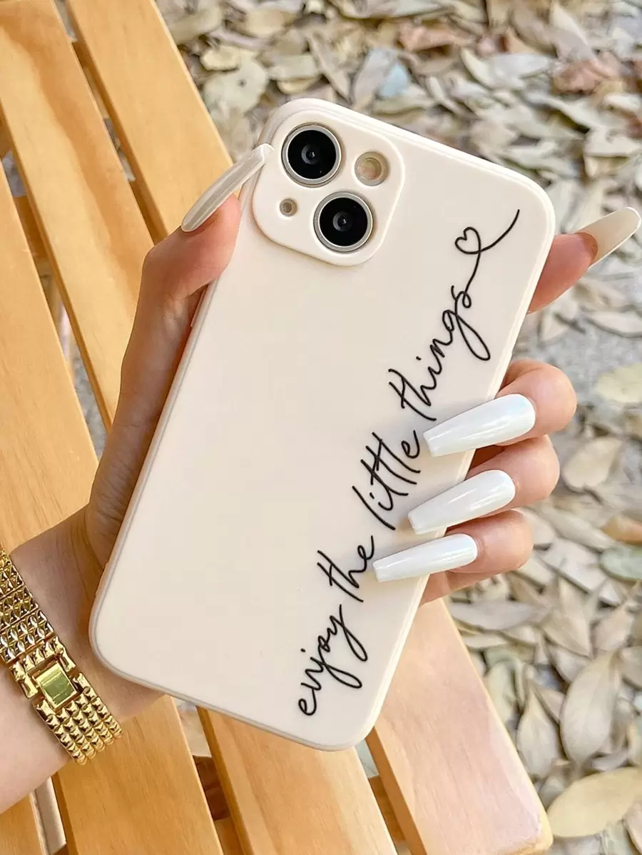 Apple 1pc Colorful Slogan Printed Phone Case Compatible With IPhone Compatible With IPhone 11,IPhone 13,IPhone 14 Pro Max