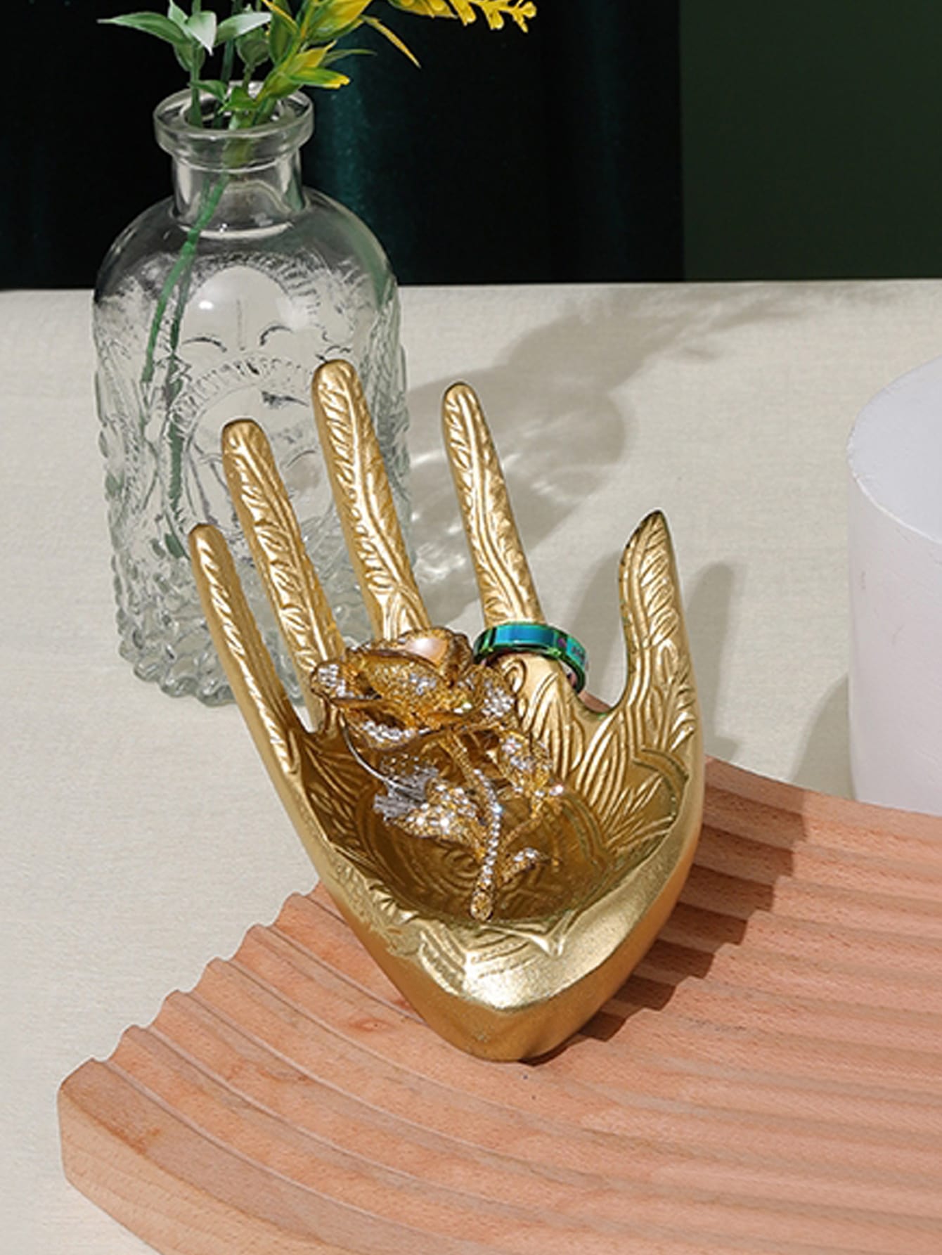 1pc Hand Shaped Jewelry Tray