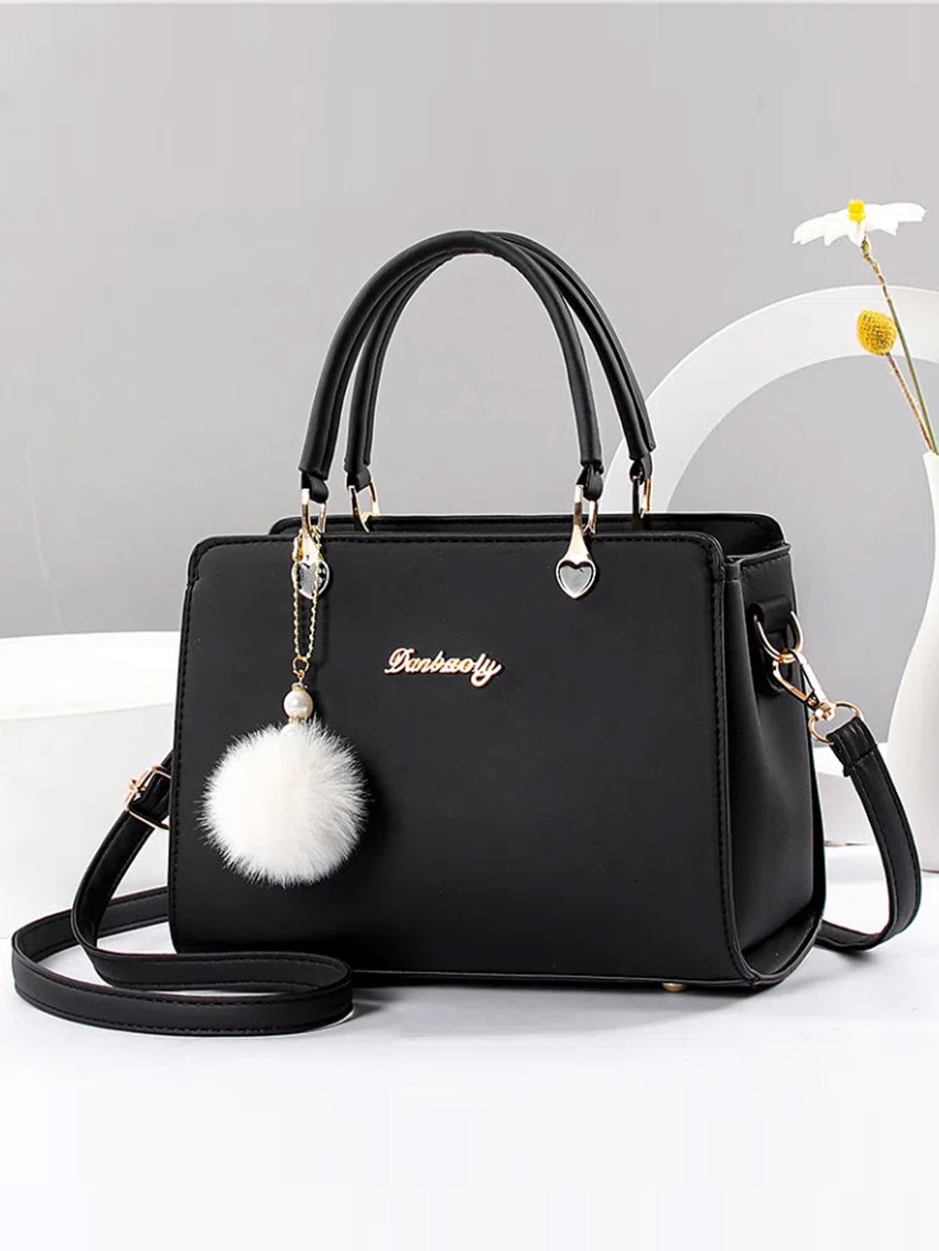 New Fashion Handbag Set With Pendant, Elegant Patchwork Tote Bag, Multifunctional Large Capacity Shoulder Bag, Stylish Design, New Fashion Ladies Square Crossbody Bag, Versatile Casual Spacious With One Shoulder Or Crossbody, Suitable For Travel, Shopping, New Chic Ladies Tote Shoulder Crossbody Bag, Color Block Design, Casual Luxury Large Capacity, Suitable For One Shoulder Or Crossbody