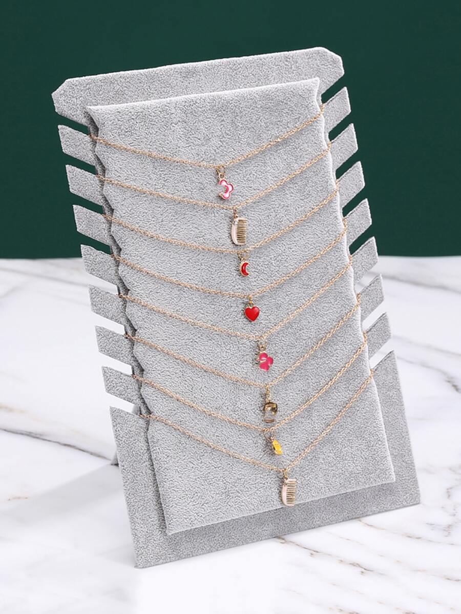1 pièce Présentoir à colliers simple, cadeau pour la Saint-Valentin et la rentrée scolaire