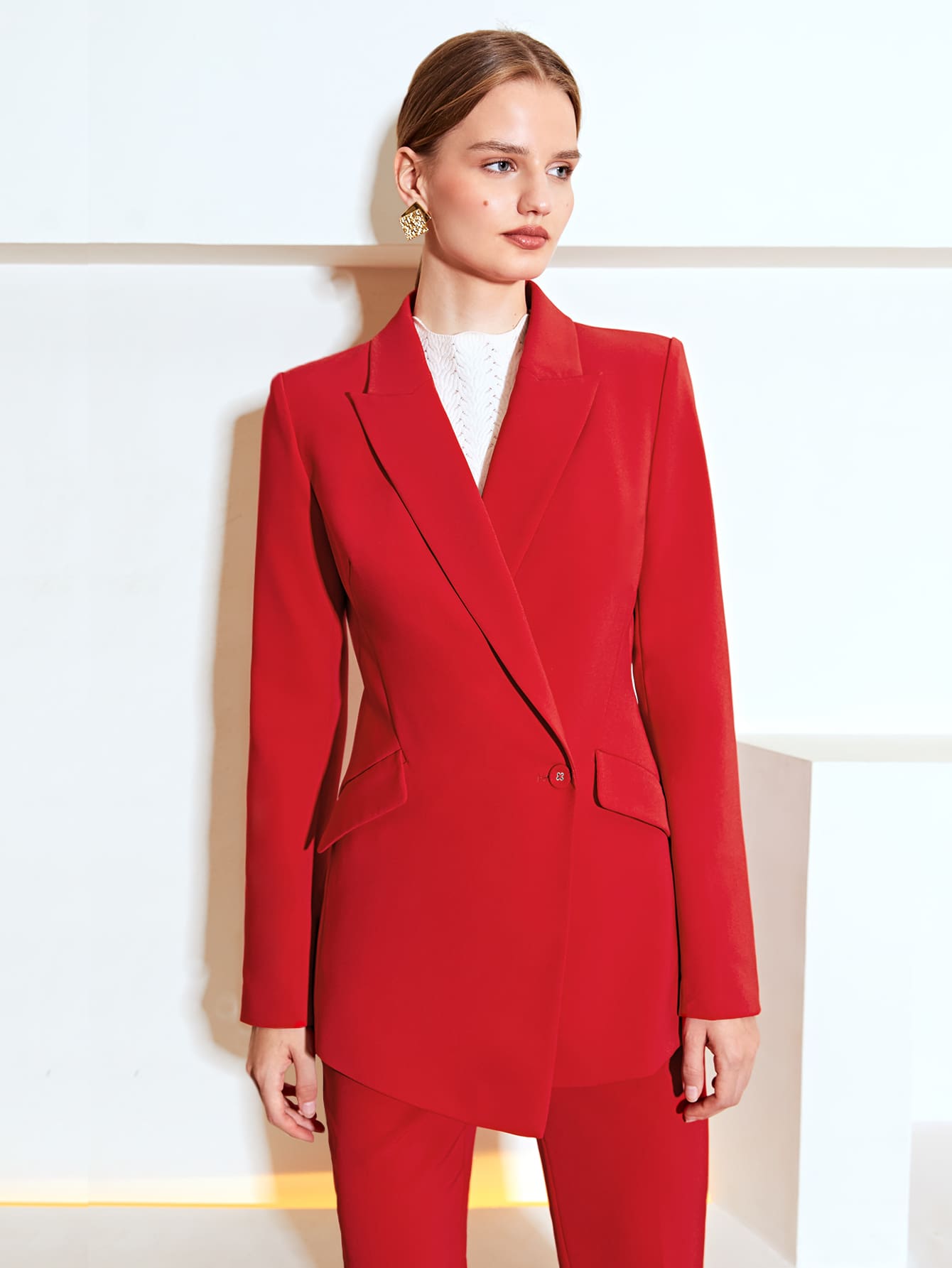 【送料&関税込】MSGM Single-breasted Tailored Blazer Red single-breasted jacket with check pattern - MSGM Official