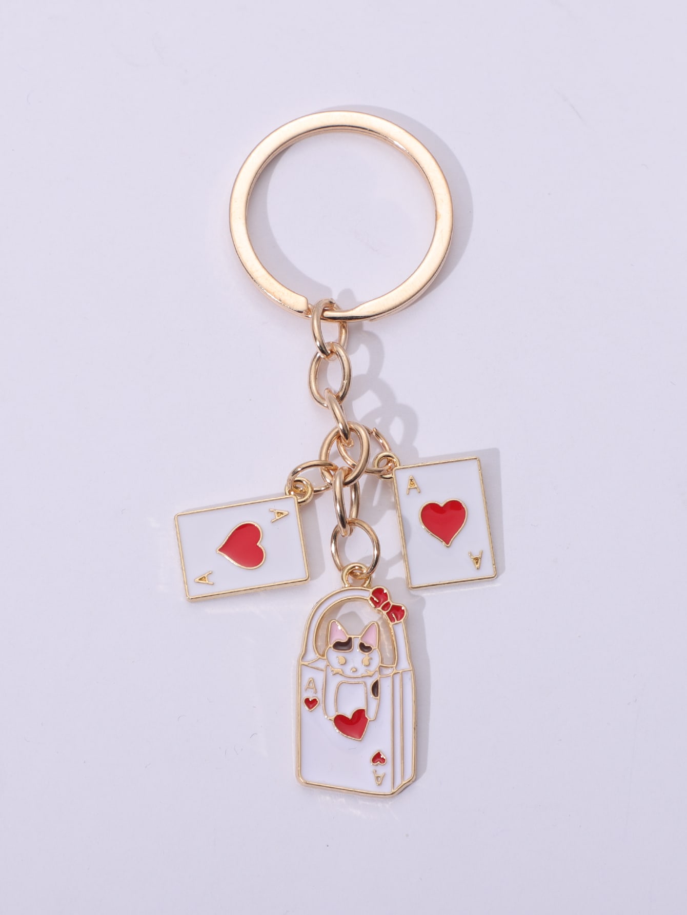 Bag & Playing Card Charm Keychain