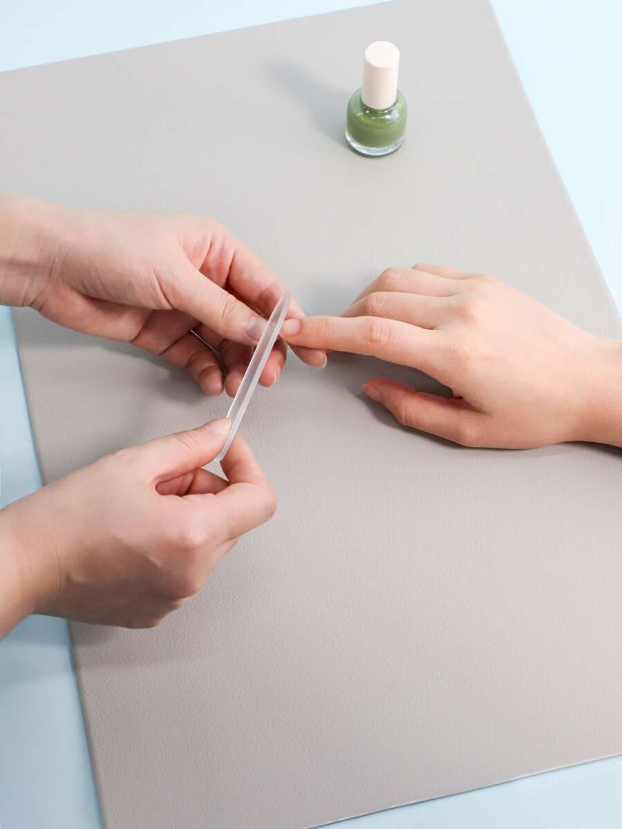 1pc Gray Nail Art Hand Pillow & Manicure Table Mat, PU And Washable Foldable Nail Polish Hand Holder Arm Wrist Rest Cushion For Nail Trainer Nail Care Nail Salon Tools,Nail Supplies,Nail Tools,Nail Art Tools,Back To School,Nails,Nail Tools For Press On Nails