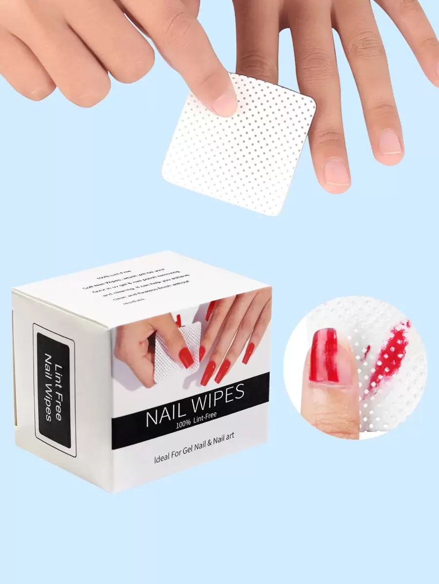 180 piezas Toallitas para uñas sin pelusa, almohadillas quitaesmalte para extensiones de pestañas, toallitas suaves de acetona para quitar esmalte de uñas de tela no tejida, toallitas para preparación de uñas y quitar esmalte de gel