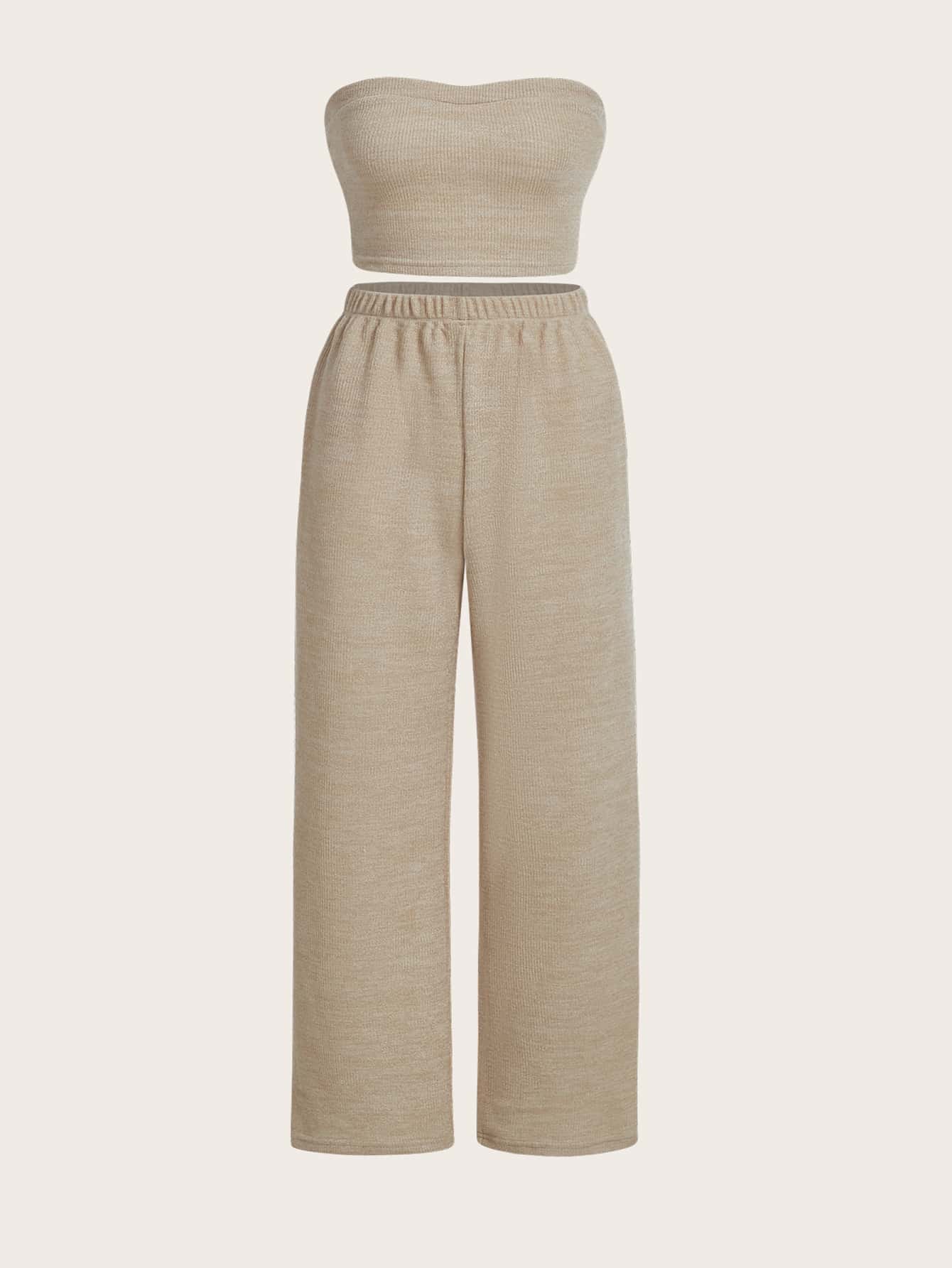 SHEIN EZwear Casual Eenkleurig Grote maat set Split