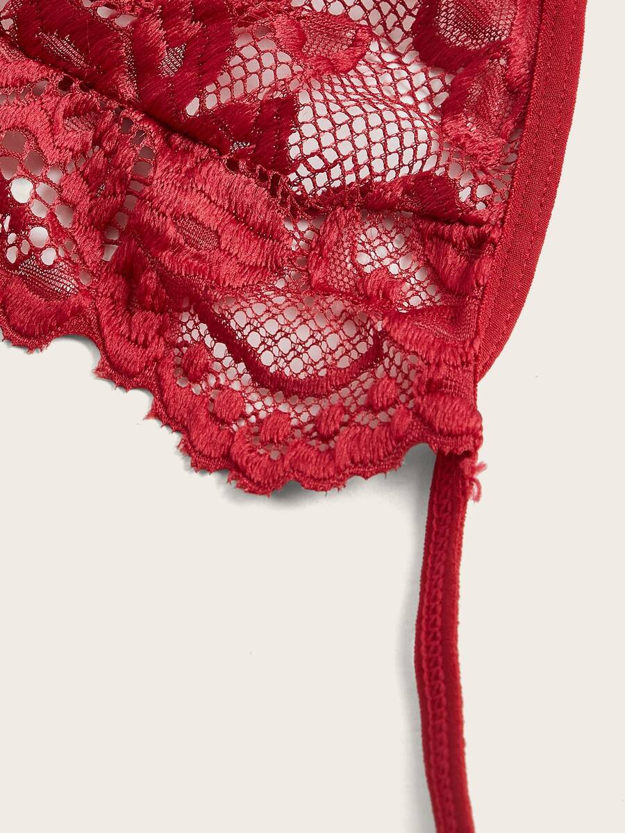 Romwe Floral Lace Lingerie Set Shein Eur