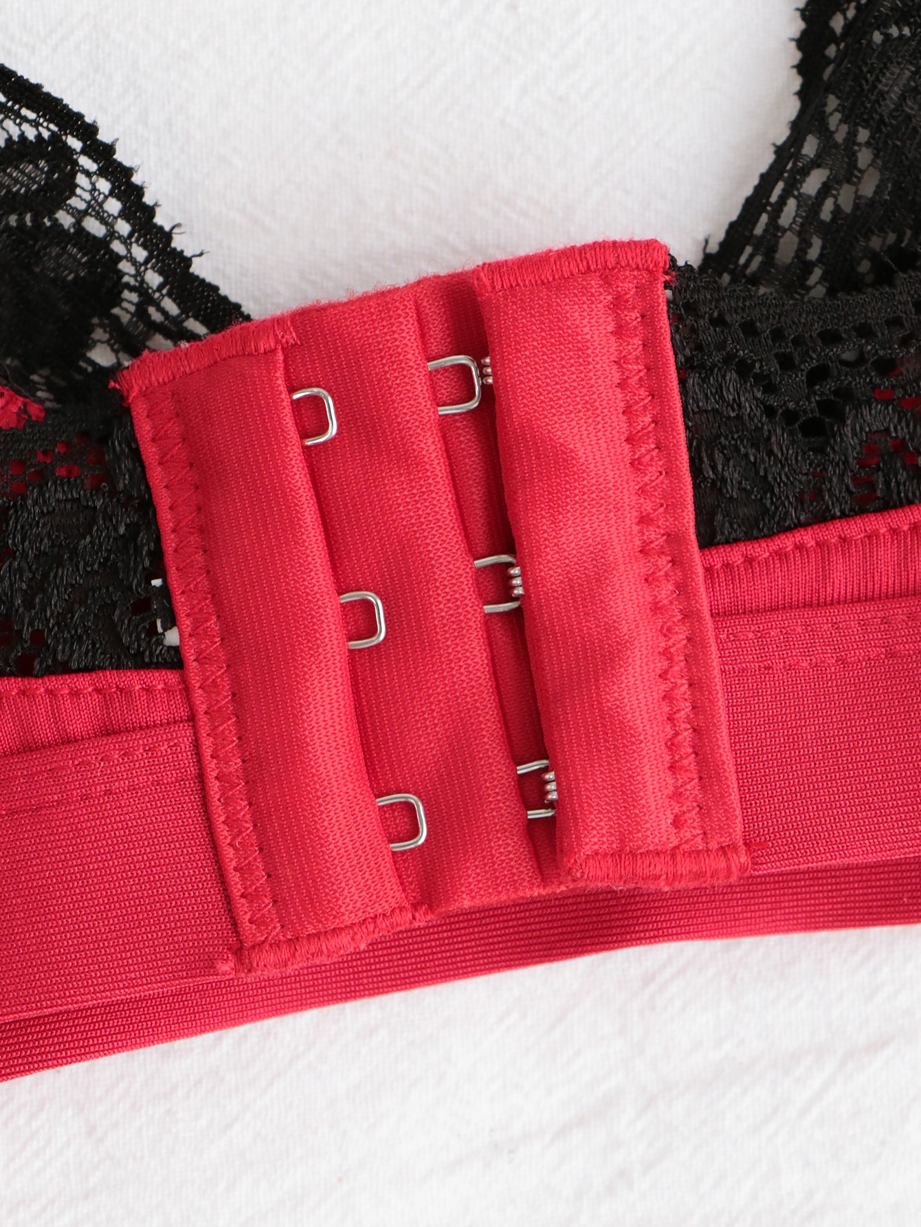 Colorblock Contrast Lace Lingerie Set With Eyeshade Shein Usa