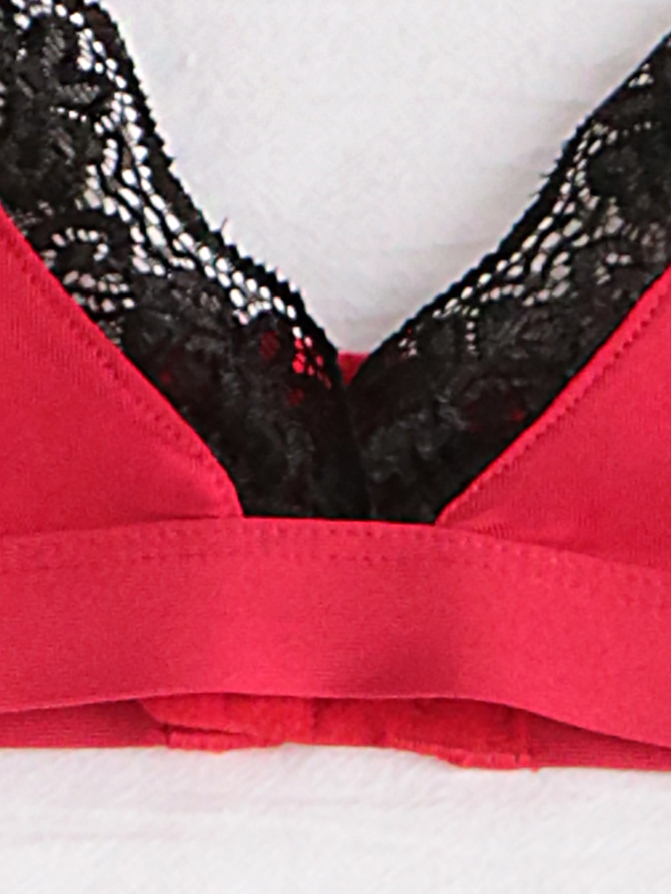 Colorblock Contrast Lace Lingerie Set With Eyeshade Shein Usa