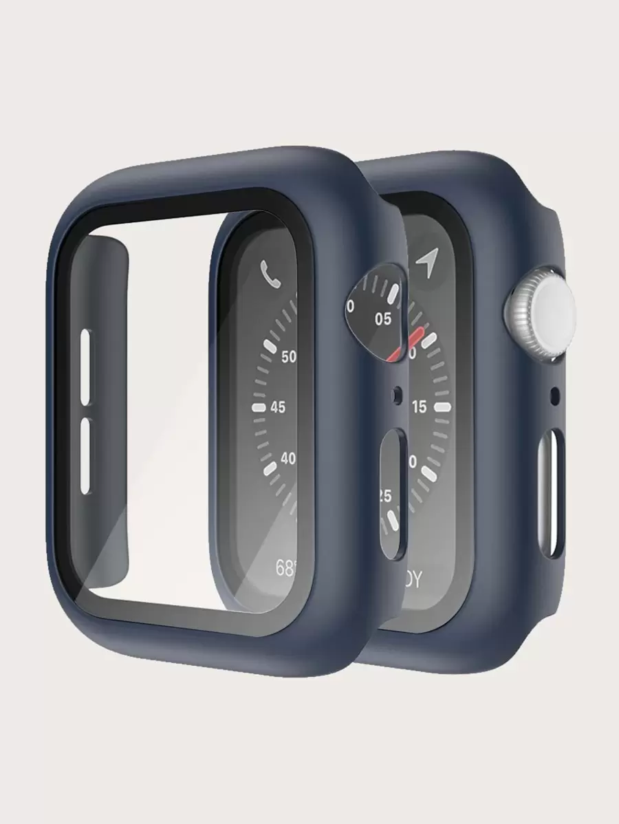 Jednokolorowe etui i folia 2 w 1 kompatybilne z Apple Watch
