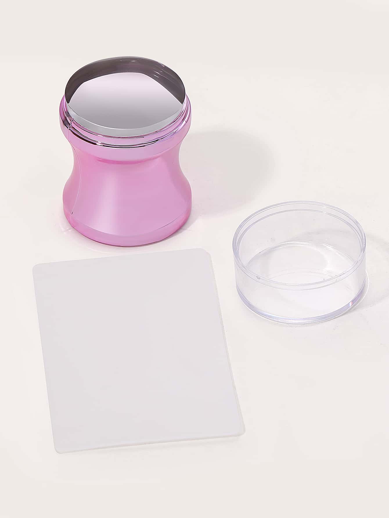 1pc Nail Art Stamper Kit Clear Silicone Nail Stamping Long & Short Jelly Stamper For Nails With Scrapers Nail Stamper Kit For French Manicure Home Diy Nail Art Salon