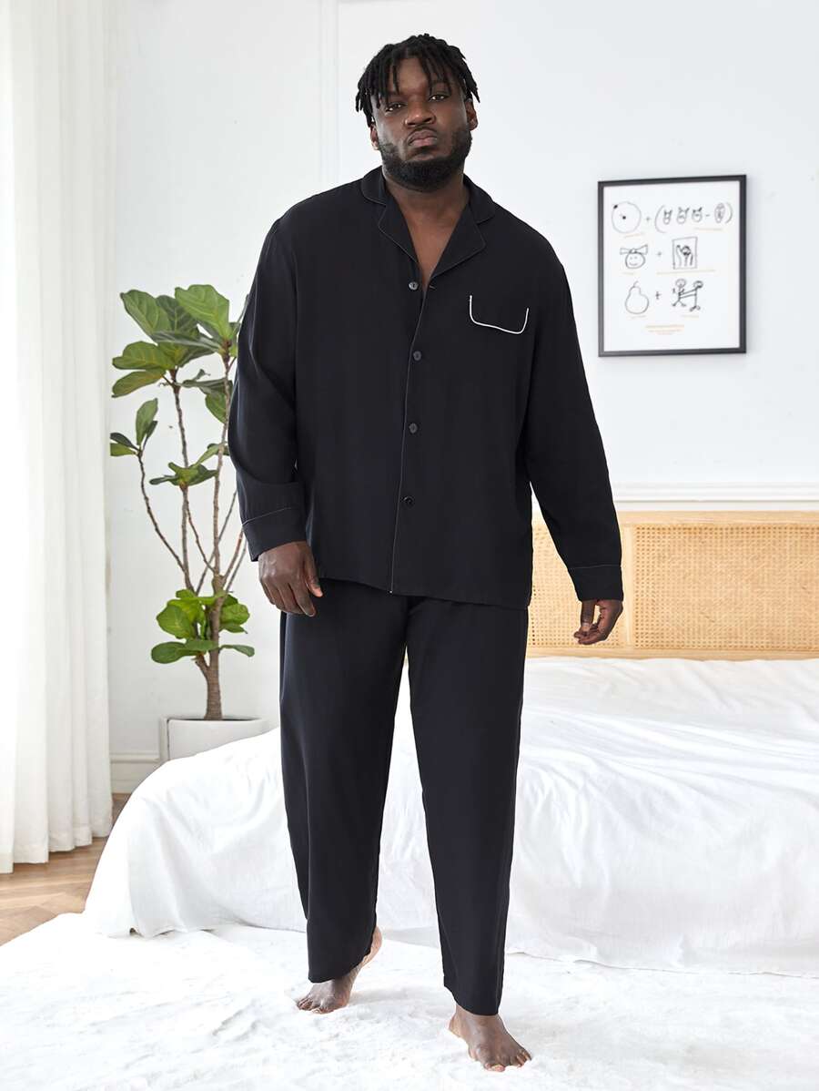 Ensemble pyjama / ensemble de pyjama avec col châle à rabat pour hommes