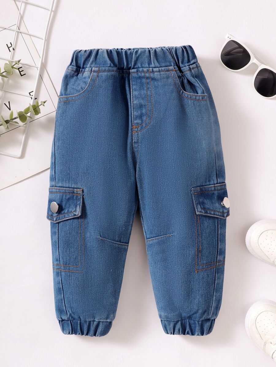 Baby Boy Flap Pocket Side Jogger Jeans