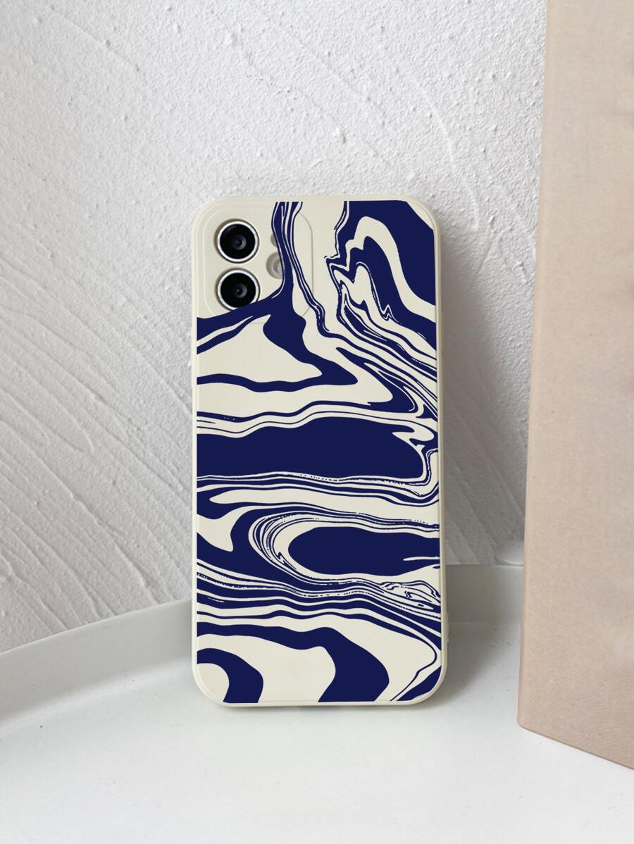1pc Water Ripple Design Phone Case Compatible With Iphone 15/14/13/12/11, Xiaomi, Huawei, Samsung Galaxy S23 Protective Cover