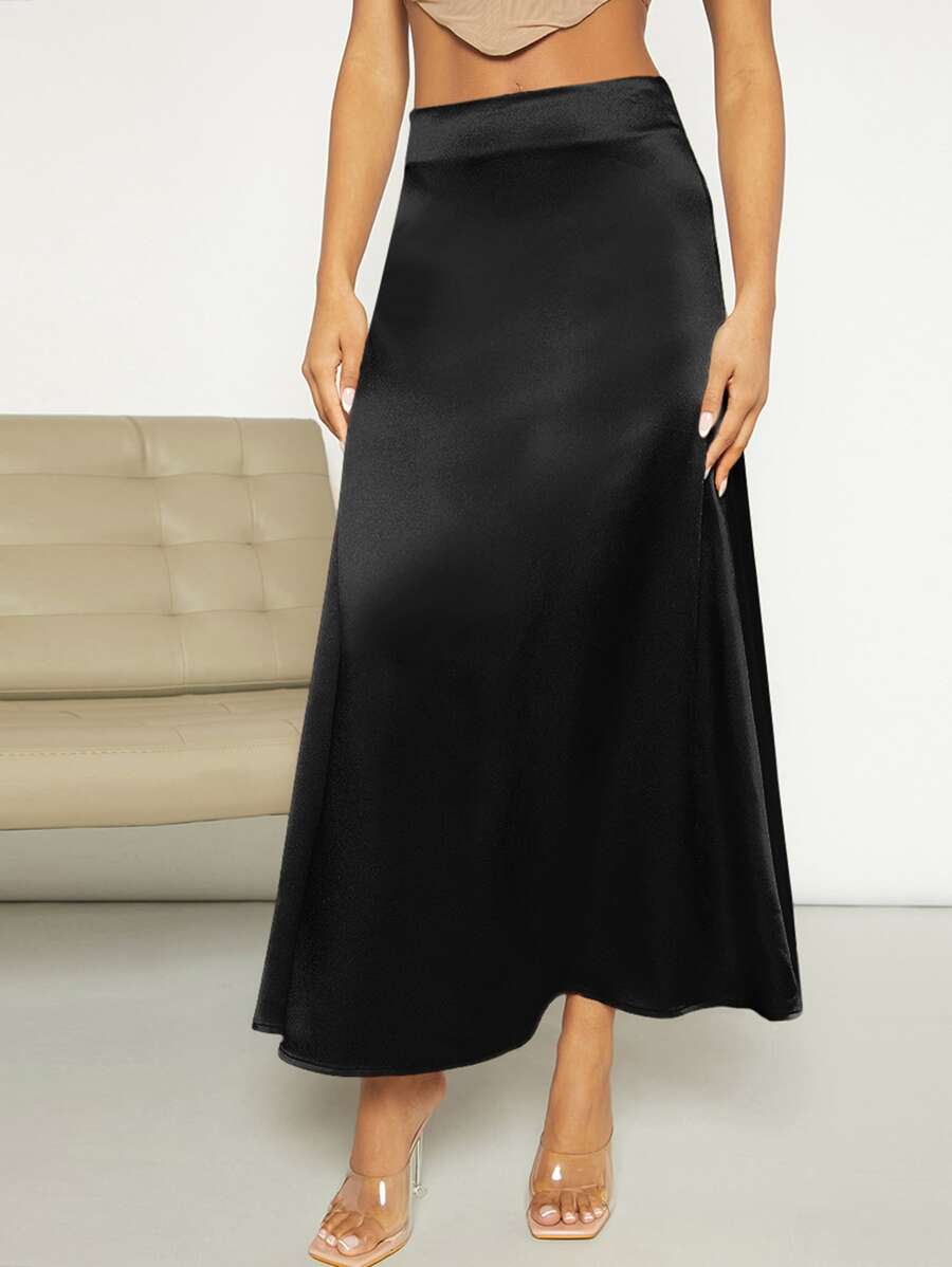 Firerie High Waist Satin Skirt
