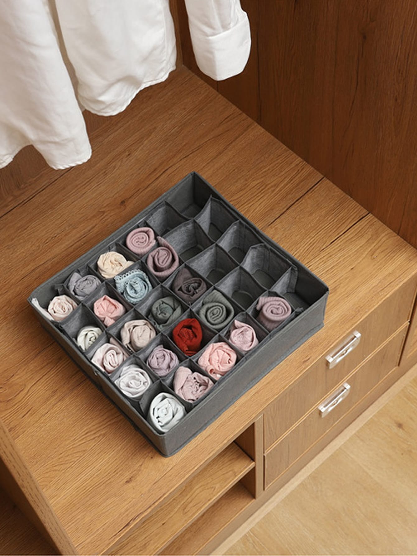 1pack Sock Underwear Organizer Dividers, 24 Cell Drawer Organizers