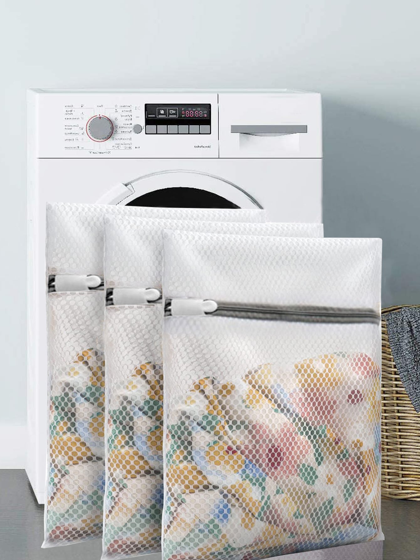 3pcs Coarse Mesh Laundry Bag 30x40cm