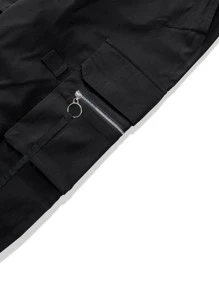 Manfinity EMRG Men Flap Pocket Drawstring Waist Pants