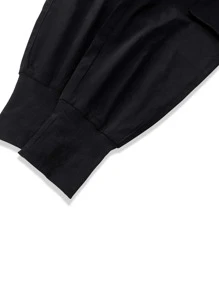 Manfinity EMRG Men Flap Pocket Drawstring Waist Pants