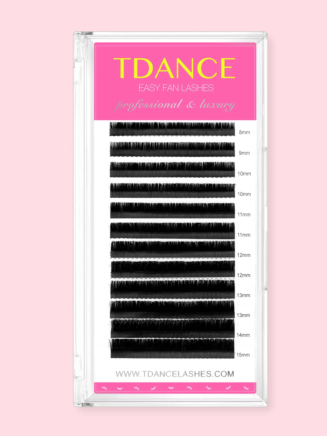 TDANCE 12 Rows Easy Fanning Volume Eyelash Extensions Self Fanning Eyelashes Rapid Blooming Lash Extension 0.03 0.05 0.07 8-15mm