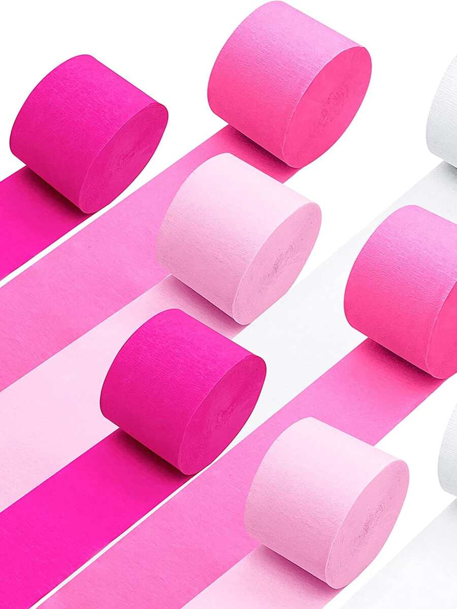 4pcs/Set 4.5*250cm Crepe Paper Streamer, Modern Mixed Color Hanging Garland For Party And Home Decor,Christmas