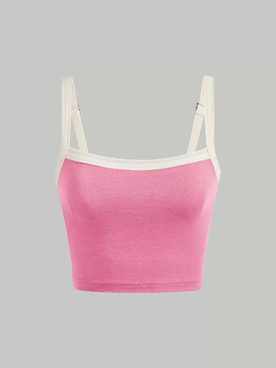 SHEIN MOD Contrast Binding Cami Top