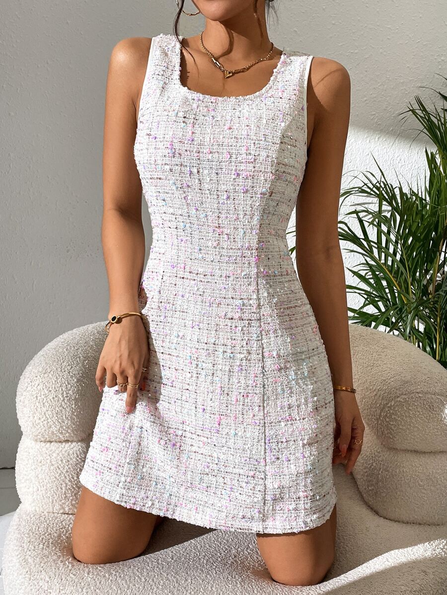SHEIN Clasi Elegant Gevlochten Jurk