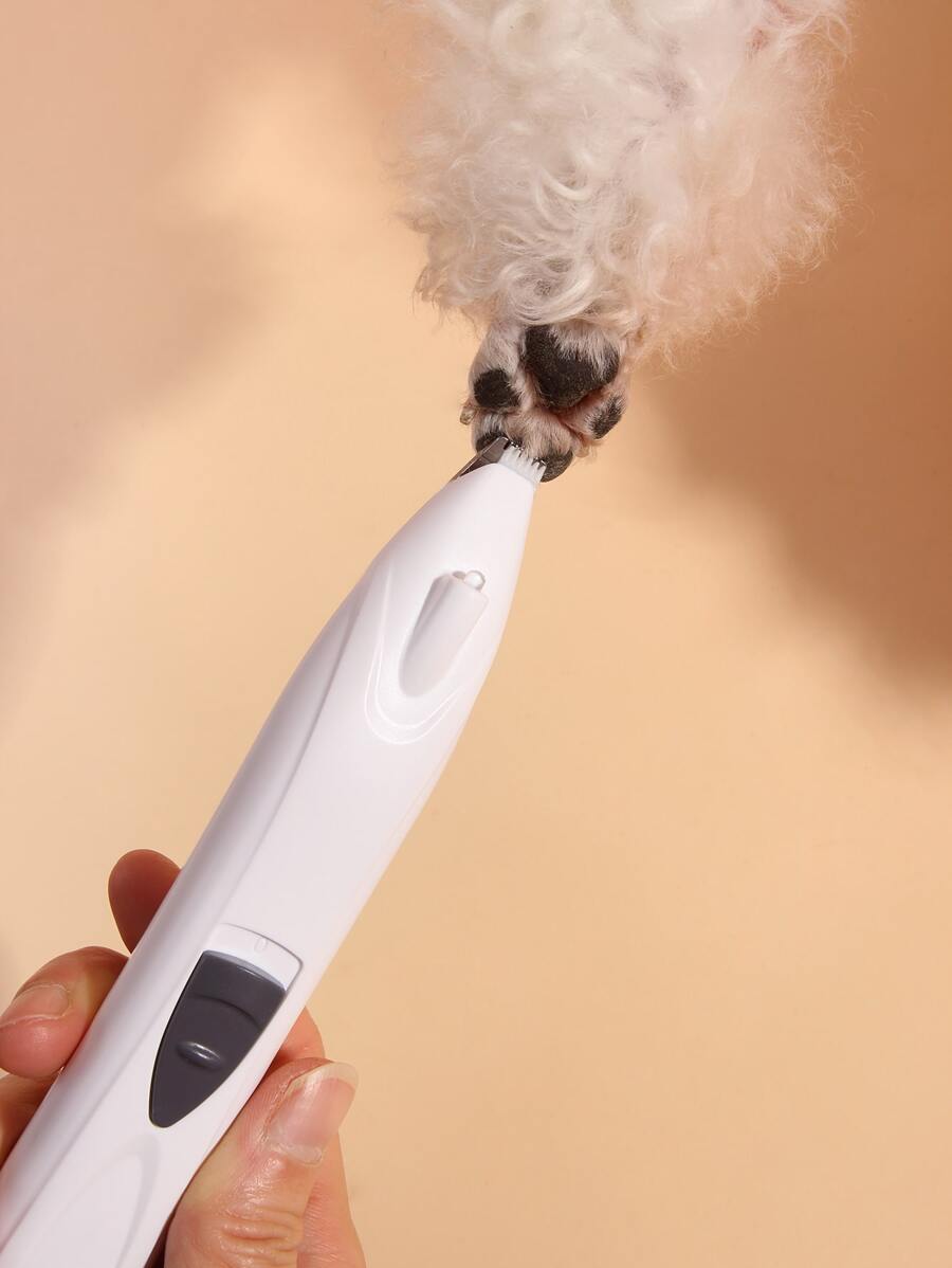 1pc White Rechargeable Cat/Dog Lover Gift And Dog/Cat Mom Love Grooming Clipper With LED Light (Includes Lithium Battery), For Cat Lover Gift And Cat Mom Love Moms, Dog Lover Gift And Dog Mom Love Moms, Cat Lover Gift And Cat Mom Love Lovers, Dog Lover Gift And Dog Mom Love Lovers, Best Cat Lover Gift And Cat Mom Love Moms, Best Dog Lover Gift And Dog Mom Love Moms