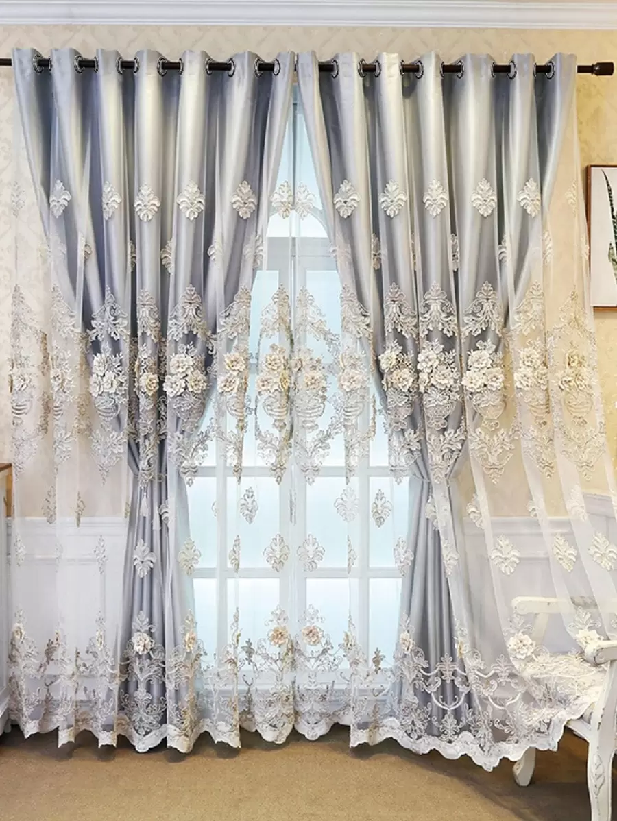 1 pièce Voilage de broderie perforé haute précision