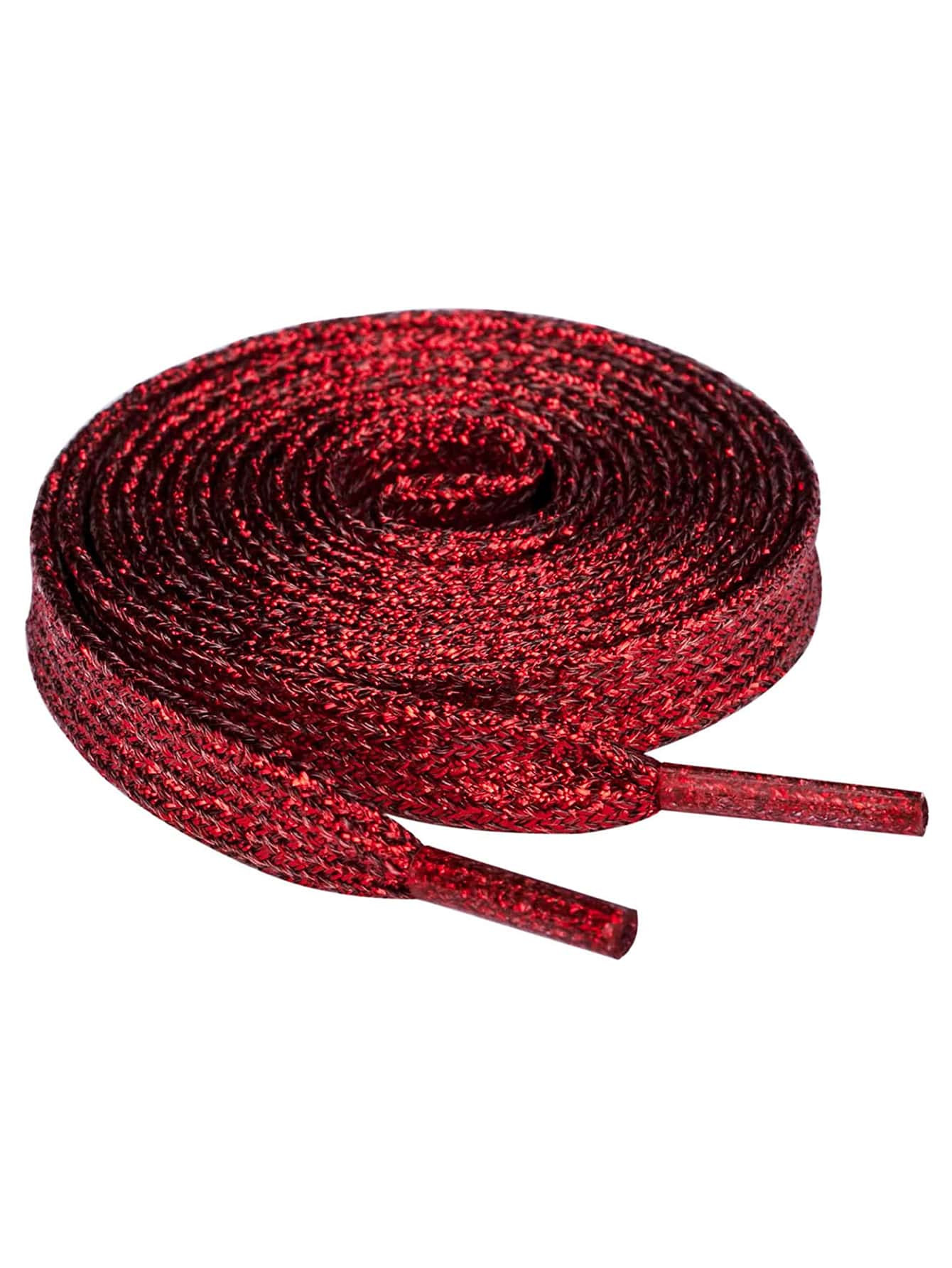 1 Pair Metallic Shoelaces, Red Glamorous Shoes Accessories For Sneakers