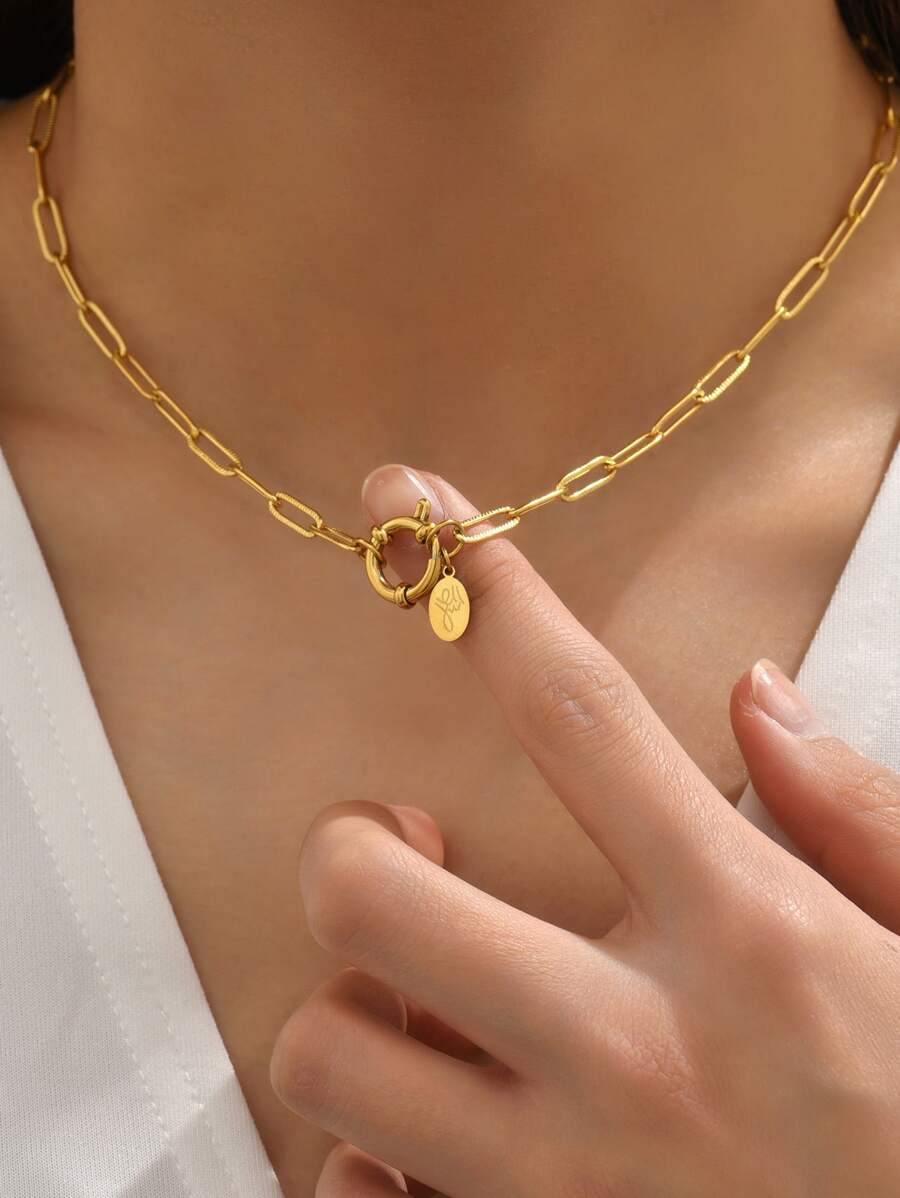 LIEBEIRIS Halskette mit Oval Dekor OT Schnalle