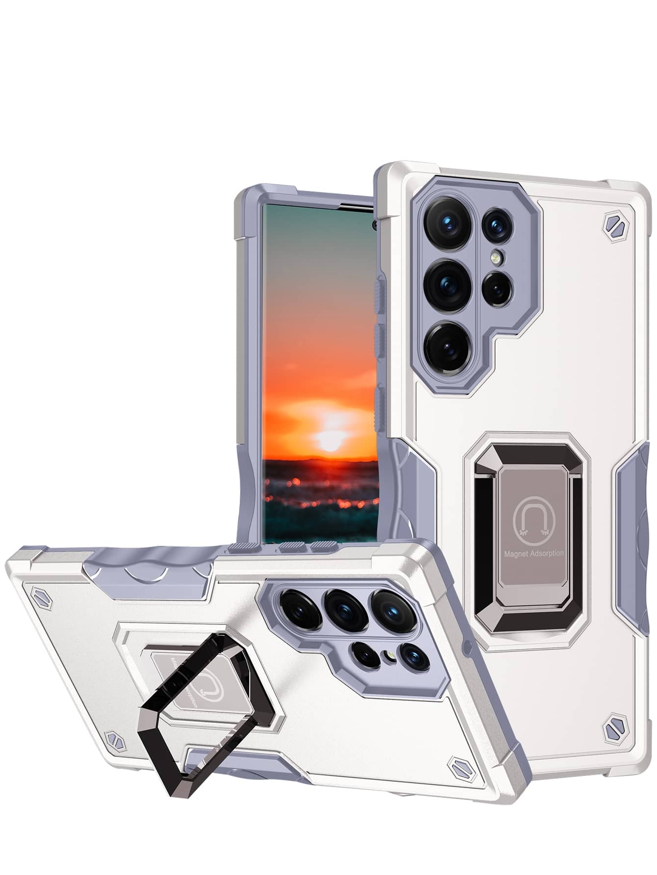 360 Degree Rotating Bracket National Flag, Suction Cup & Stand, Full Set Of Phone Case Compatible With Apple 11/12/13/14/15 Pro Max, Samsung, Oppo, Vivo, Redmi Note 11/12 Pro