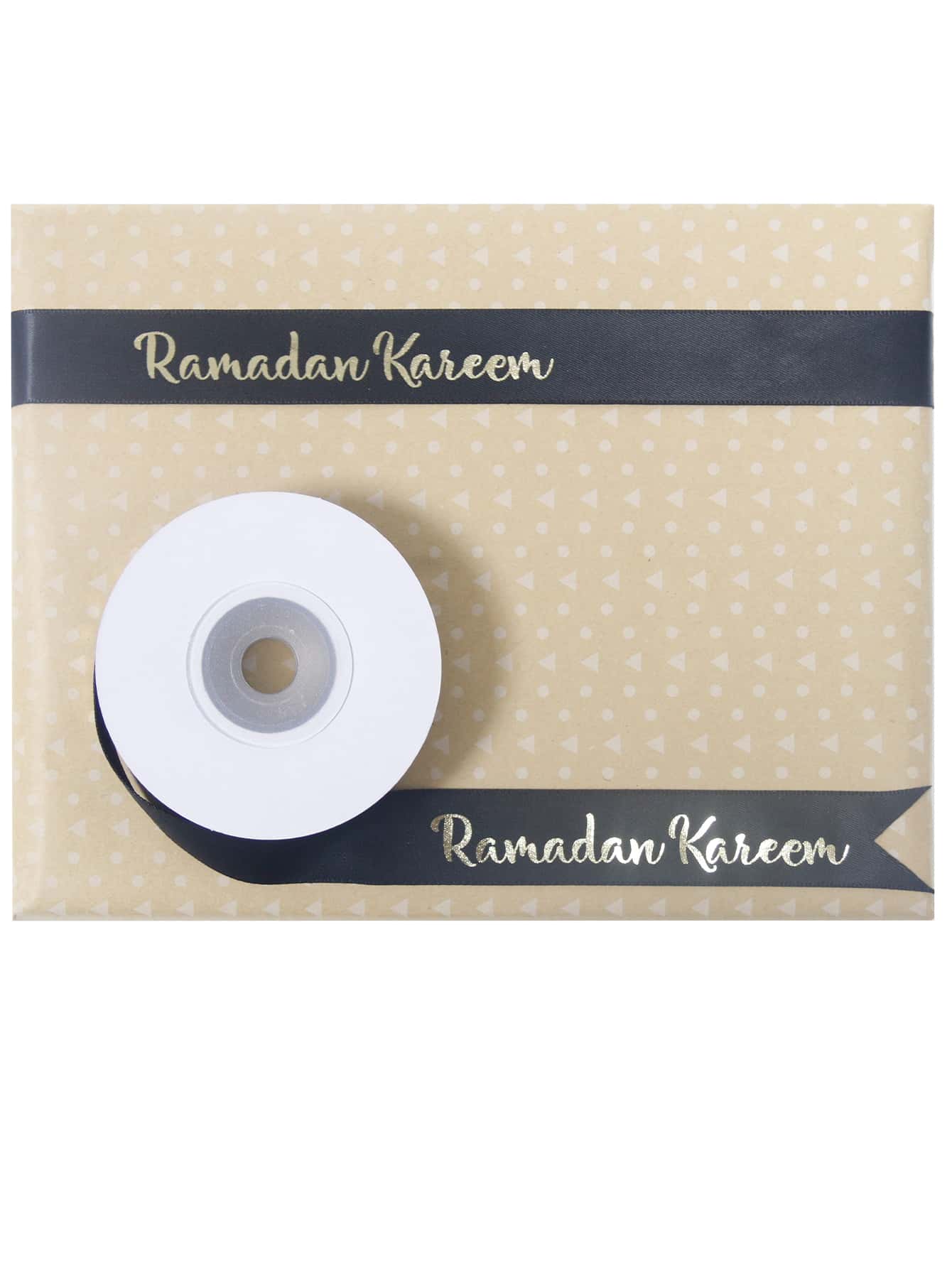 Cintas de brillo negro de 2 cm x 10 yardas para suministros de fiestas de Ramadán, decoración de envoltorios de regalo
