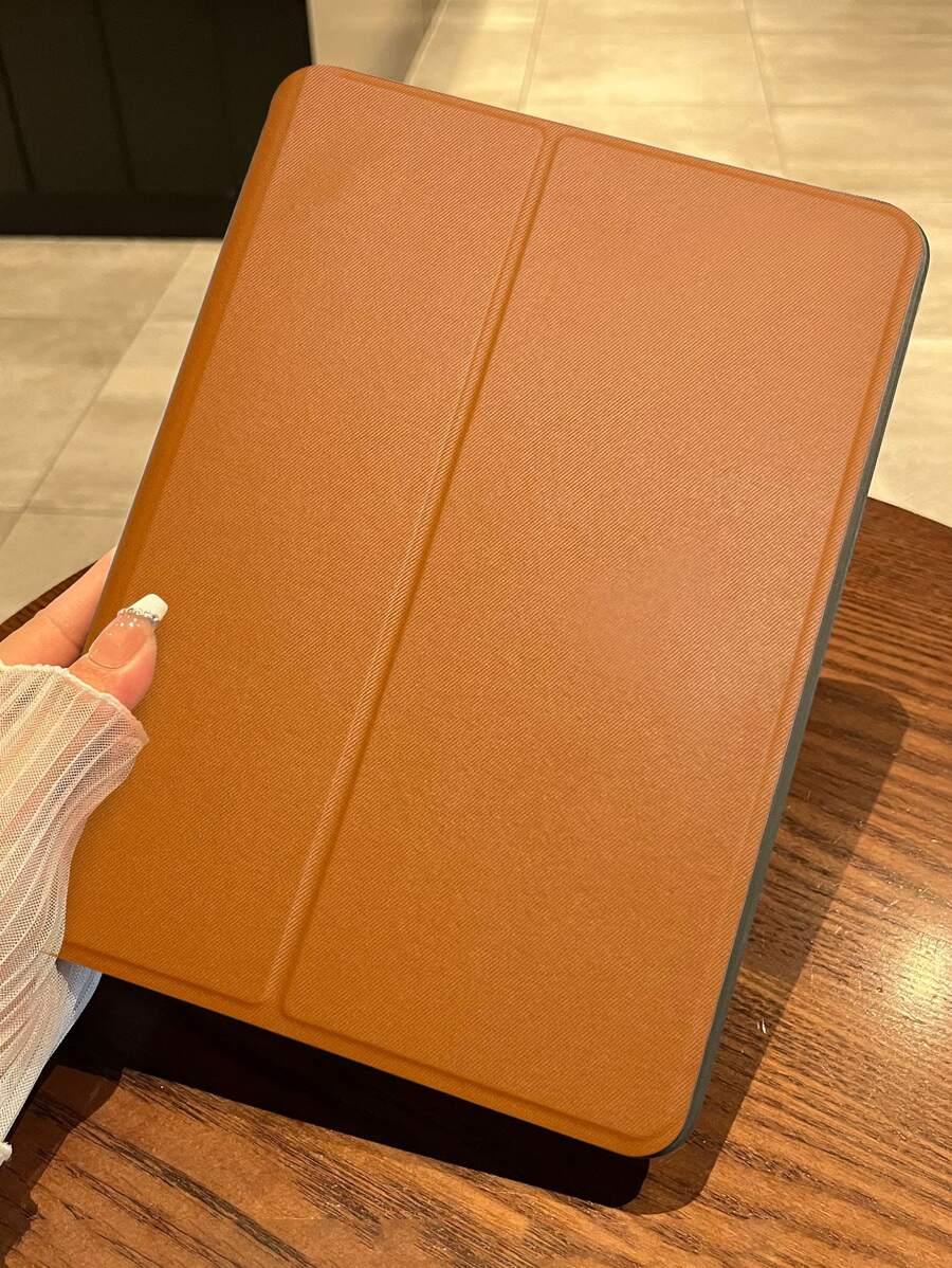 1 Peça Marrom e Laranja Clássico Capa de Tablet à Prova de Choque Compatível com Galaxy Tab A7, Case de Proteção de Tablet com Suporte Magnético Compatível com iPad 12.9